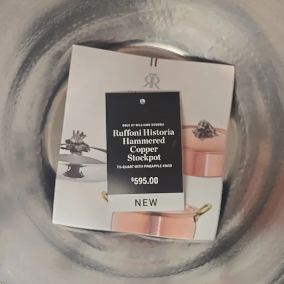 Ruffoni Historia Hammered Copper Stockpot with Pineapple Knob, 7 1/2-Qt - Picture 9 of 16